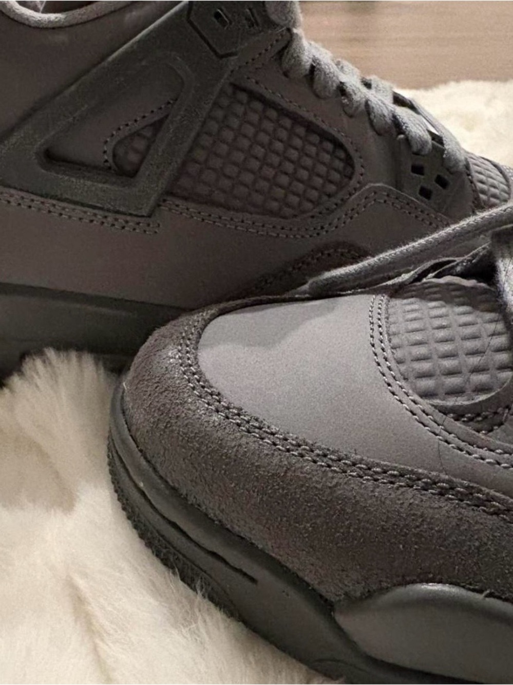 Nike Air Jordan 4 Wet Cement Suede Gray Trainers - Picture 2 of 16